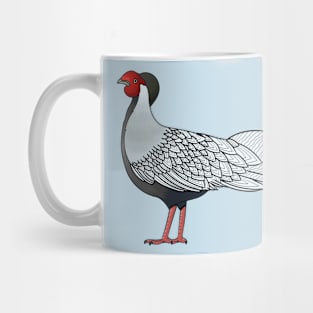 Silver pheasant bird cartoon illustration Mug